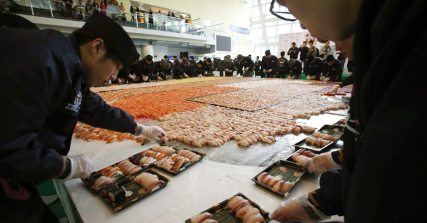 mosaico di sushi